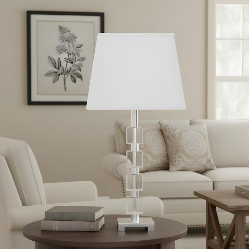 Lampe de table en cristal 25 "Wendi Glam