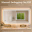 Miroir de salle de bain mural en cristal poli à lumière DEL sans brouillard TMMV l 60 po x H 36 po-1843092026