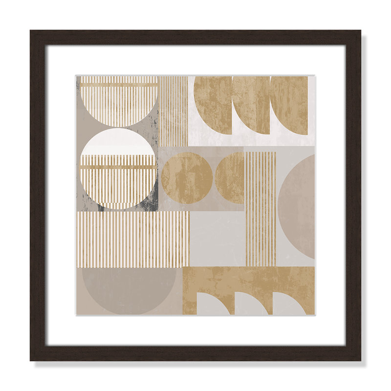 Golden Balance I Print par , L 17 po x H 17 po, Imprimé mat, Open Grain Walnut
