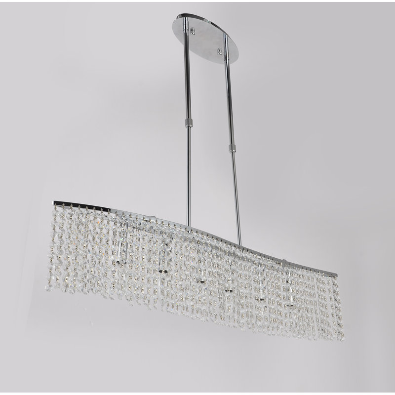 Luminaire suspendu linéaire unique 4 lumières Whitacre
