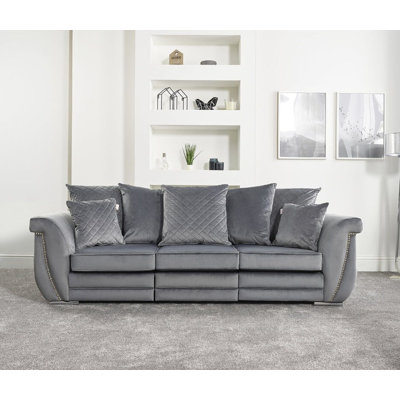 Hampton 3 Seater Velvet Sofa