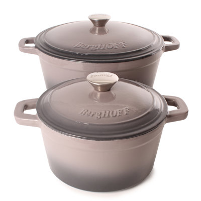 Batterie de cuisine en fonte 4 pièces BergHOFF Neo avec cocotte de 3 pte et marmite de 7 pte