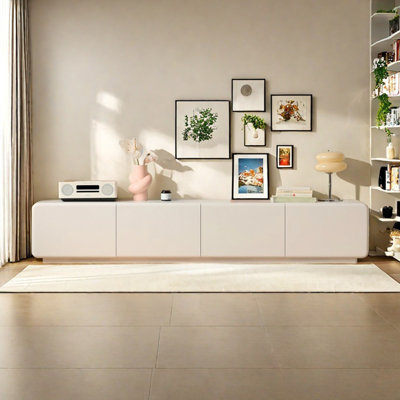 Cream-style solid wood TV cabinet