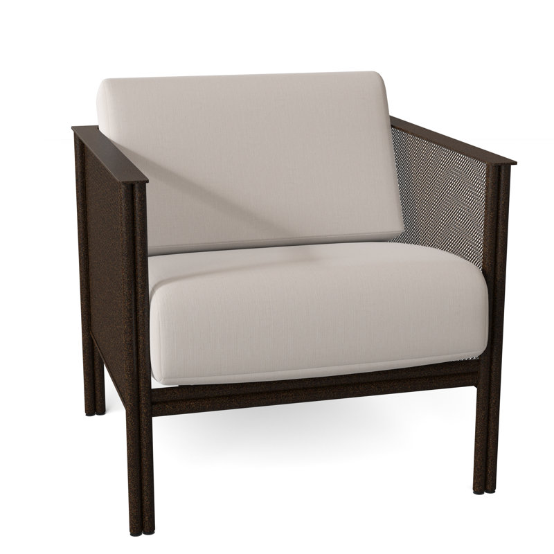 Jax Outdoor Lounge Chair, Chestnut Brown, Canvas Bird's Eye Sunbrella® Canvas