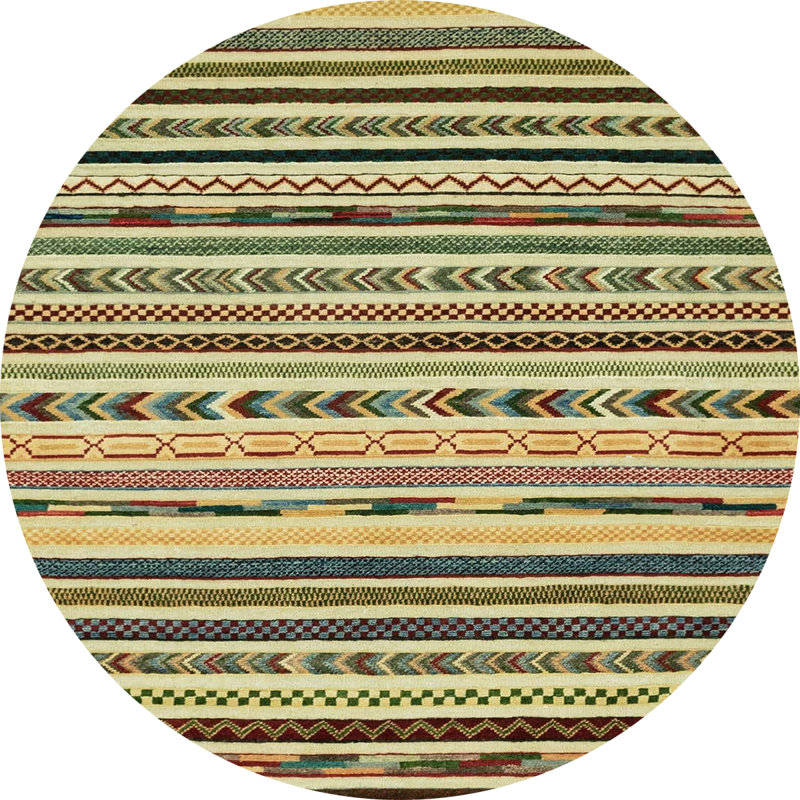 Abstract Indoor Rug, Round 7'