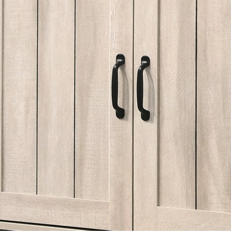 Corby 45" Dusty 3Door Shoe Cabinet, Light Gray