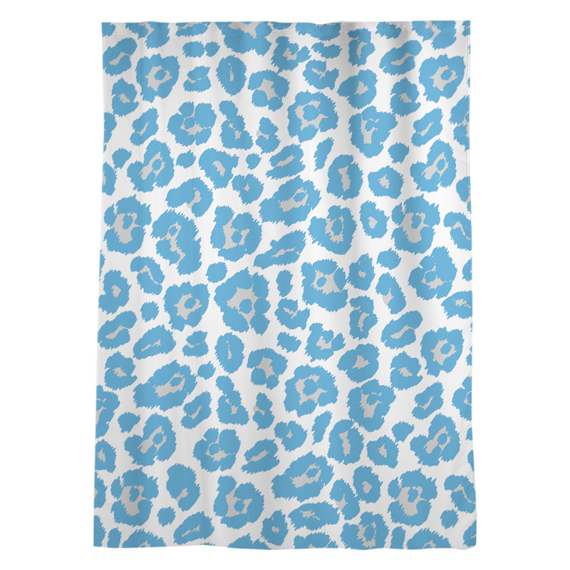 Room Darkening Curtain Single Panel, White/Blue/Gray