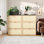 Grand lit escamotable en rotin avec tiroir de rangement, lit armoire peu encombrant pour enfants, adultes et invités, beige