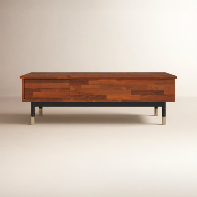 Dakota Solid Wood Single Coffee Table with Storage