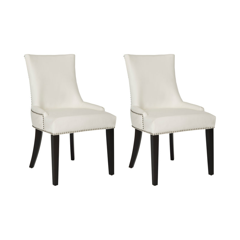 Baumgarten 49.53cm H Upholstered Side Chair, Taupe, Black