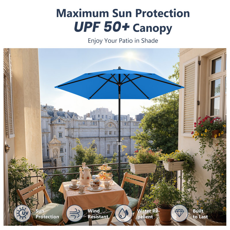 230cm Balcony Parasol, Blue