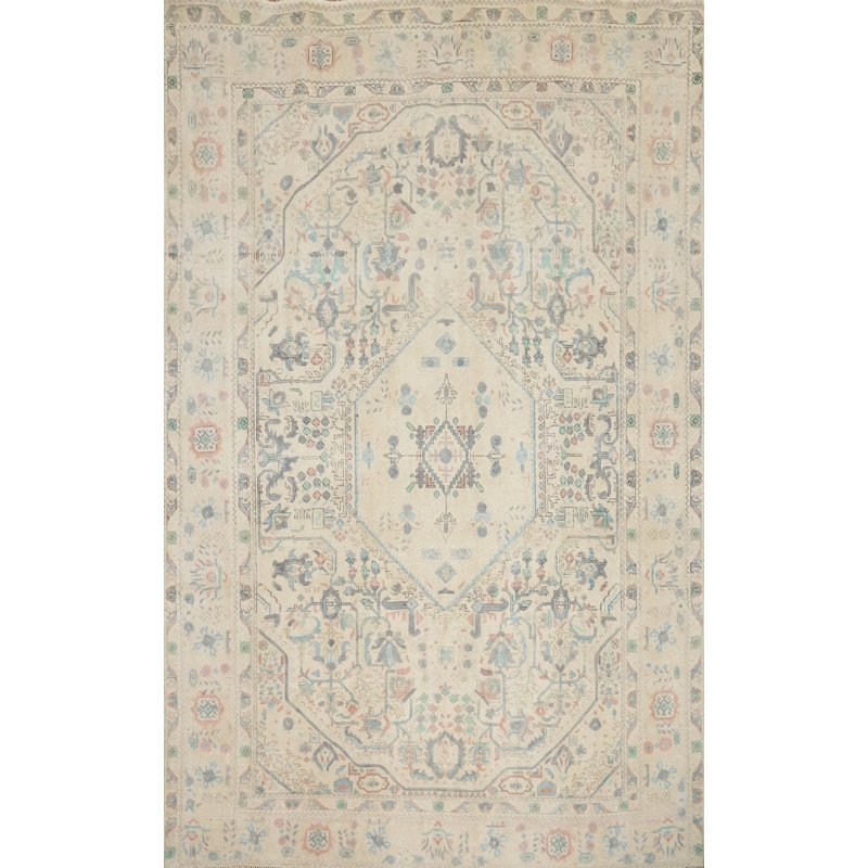 Tapis traditionnel rétro en laine 8 x 10