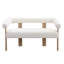 Causeuse ronde avec accoudoirs (beige et naturel)