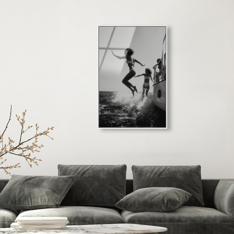 Liquid Gravity Print by Oliver Gal, 31"H x 21"W, White Floater Frame