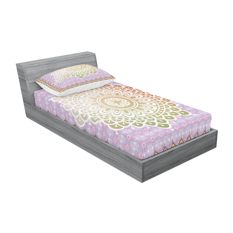 Microfiber Floral Sheet Set, Twin XL Sheet Set with 1 Pillowcase, Floral 1