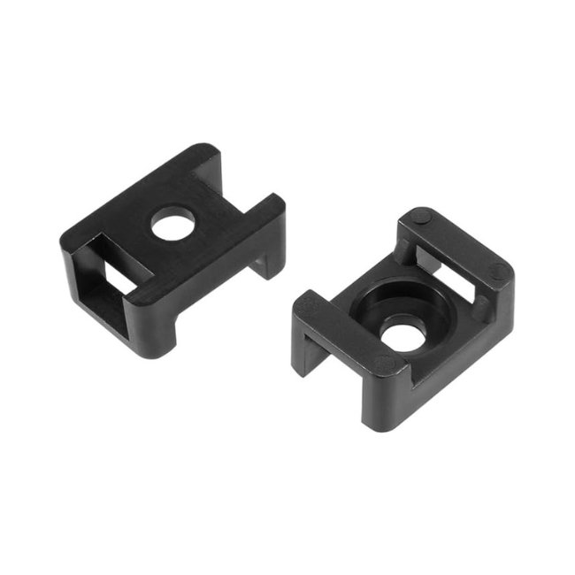 Cable Tie Saddle Mount #6 Screw Size 100/bag, Black