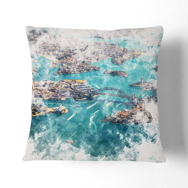 Square Throw Cushion, 40cm H x 40cm W x 15cm D