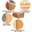Assante Food Bread Storage Container Bamboo Bread Bin Storage Counter Top Roll Top Bread Box