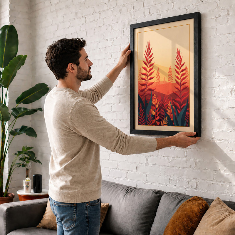 Sunset Botanical - Framed Print, Unframed, A1 - 84.1 x 59.4 cm