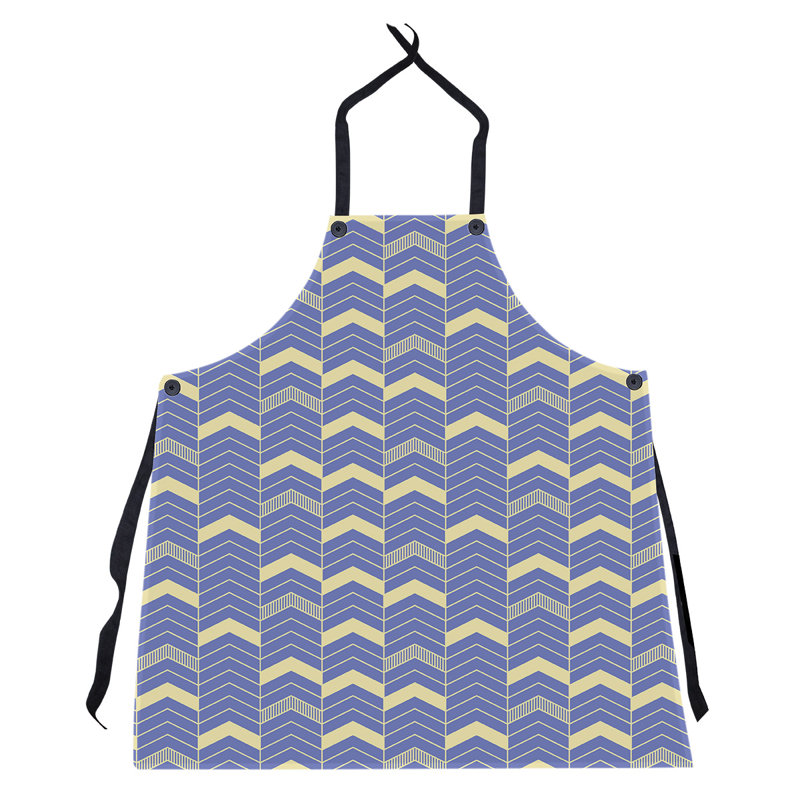 Tablier à chevrons Stephenie, Bleu / Jaune