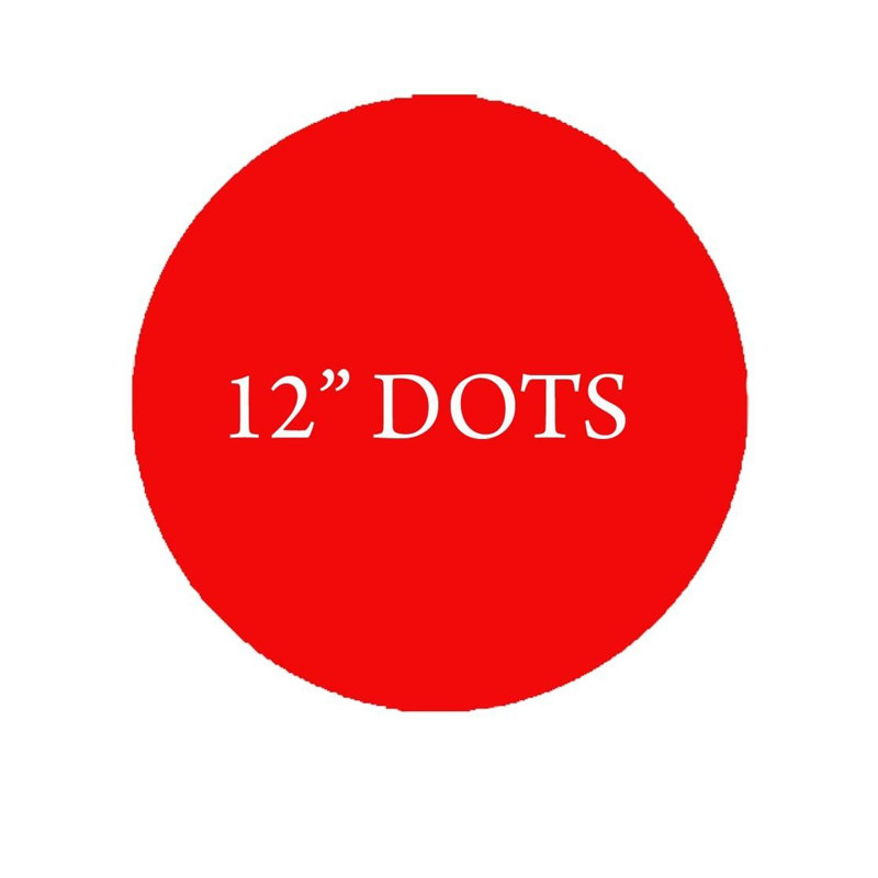 Décalcomanie murale Pois géants, Rouge, 12 pouces