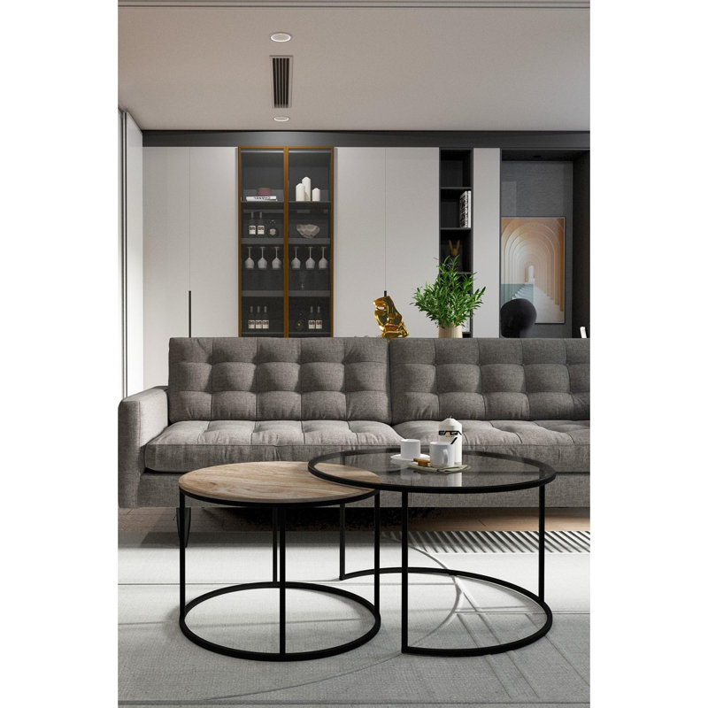Glorias Coffee Table, Transparent/Antique Pine