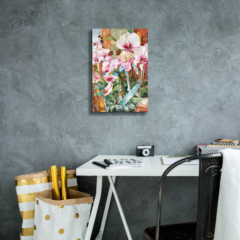 Art mural sur toile Winston Porter «Orchid Dance» par Annelein Beukenkamp, H 18 po x l 12 po x P 0,75 po