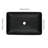 Topcraft 22" Matte Black Glass Rectangular Vessel Bathroom Sink with Faucet and Pop-up Drain