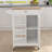 Kitchen Island Rolling Trolley Cart With Towel Rack Rubber Wood Table Top