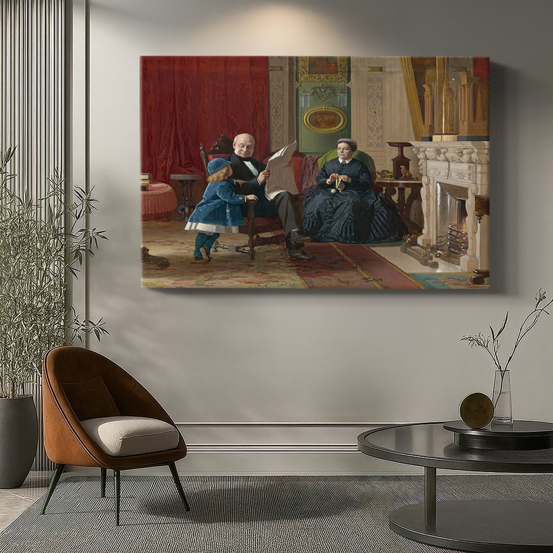 Eastman Johnson "The Brown Family" - Art mural sur toile tendue de qualité musée, 8 x 12