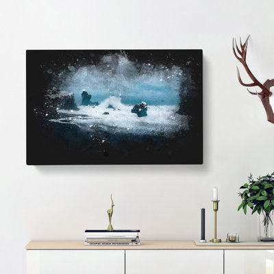 A Beach In Iceland - Wrapped Canvas
