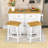 48inch Kitchen Island with 2 Bar Stools, Storage Rack and Drawers-1449134483