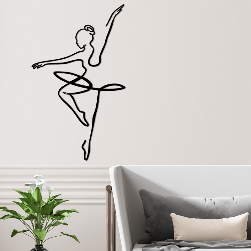 Élégant accessoire mural en métal noir, 27,6 po x 0,6 po x 16,5 po | 100% métal durable (épaisseur: 0,06 pouce) | Fixation murale facile avec crochet arrière | Conception unique, parfaite pour la décoration intérieure et les espaces modernes