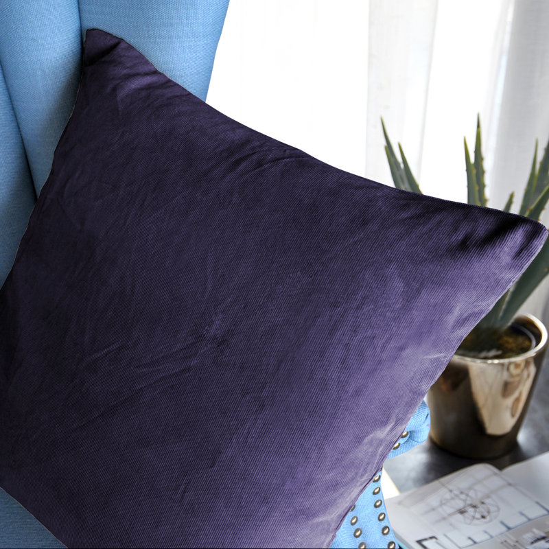 Housse de coussin carré, 20 po X 20 po, Pourpre impérial