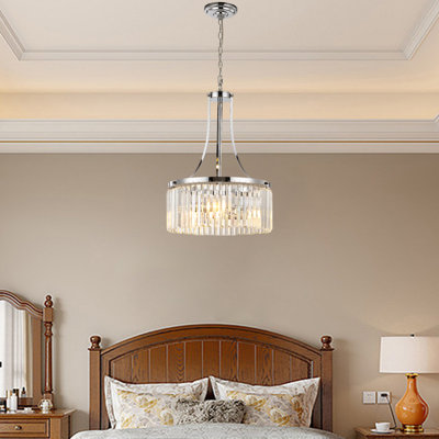 Lustre tambour en cristal 3 lumières Jeiri