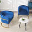 Chaise glamour rembourrée en velours pour le salon et la terrasse avec balcon courbé
