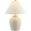 Chemise 22.25" H Ribbed Ceramic Table Lamp with Linen Empire Shade-755770541-803452989