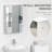 Wall-Mounted Medicine Cabinet With Mirror, Bathroom Mirror Cabinet Wall Mounted With Hinged Door, Storage Shelves For Living Room And Laundry Room, 15" X 24", Silver