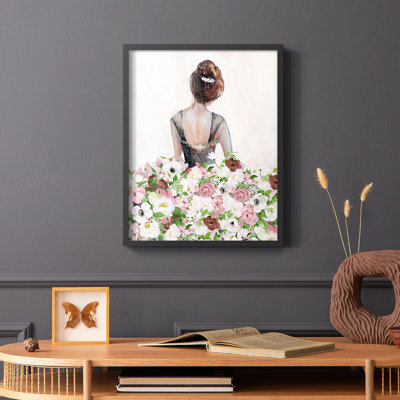 Beautiful Floral Contemplation I Framed Print - Solid Wood