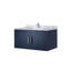Meuble-lavabo bleu marine 36 po X P 22 po D, dessus en marbre de Carrare et ensemble de robinet-1769874510