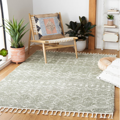 Akiesha Fringe Shag Performance Southwestern Rug