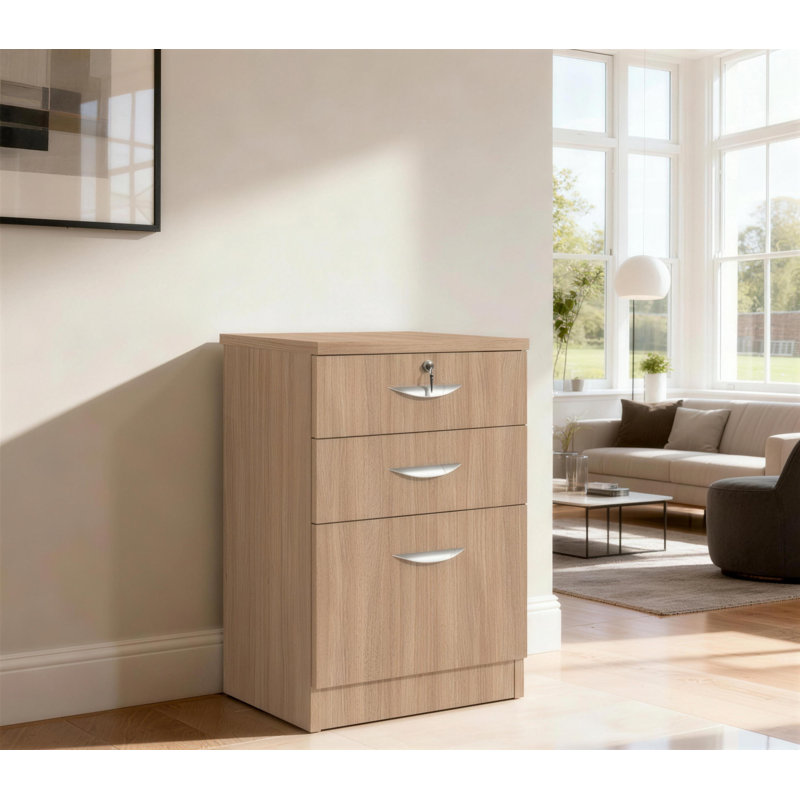 48cm Wide 3 -Drawer File Cabinet, Sandstone