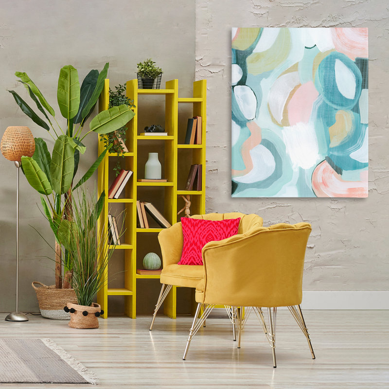  «Pastel Round Forms», art mural par Grace Popp, H 48 po x l 36 po