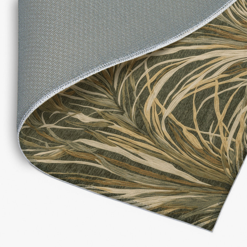 Tapis d'intérieur et d'extérieur brun Botanical, Rectangulaire 8 pi x 10 pi