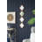 Gold Narrow Four Tiered Wall Mirror