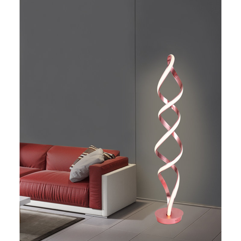 63'' LED Novelty Floor Lamp, Anodize Rose Copper