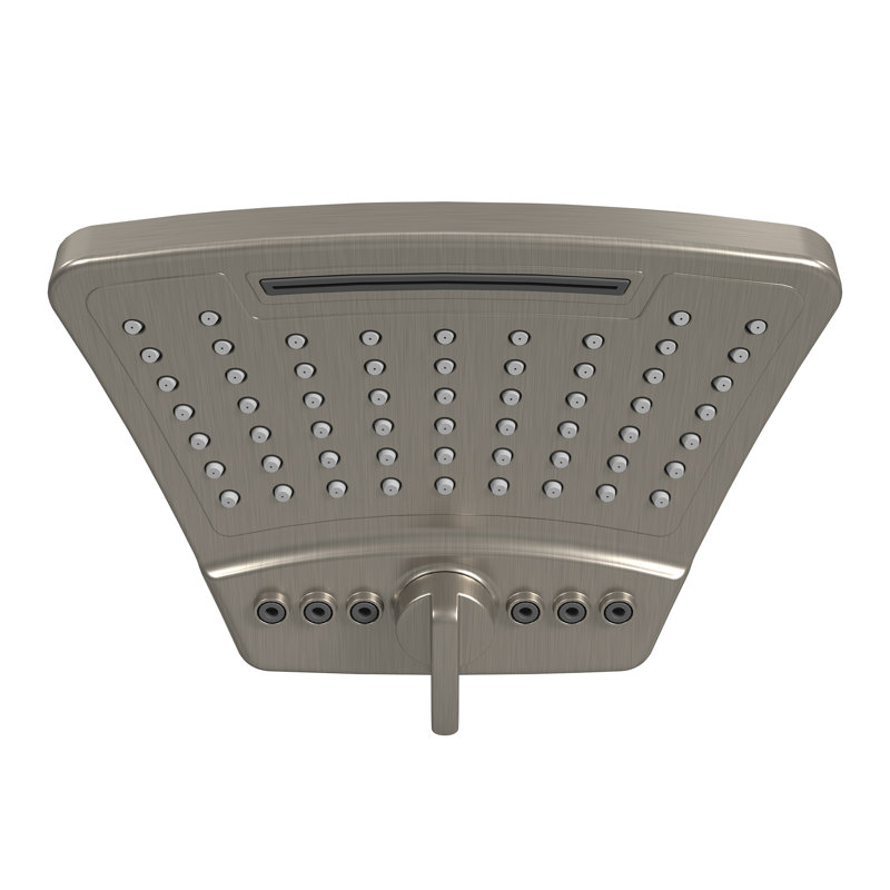 PowerShot 8-in Curved 3-Function Showerhead , Brushed Nickel