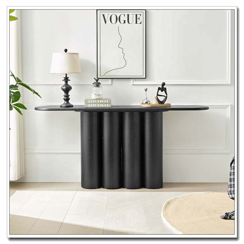 Console 66,93 "pour vestibule moderne, Noir