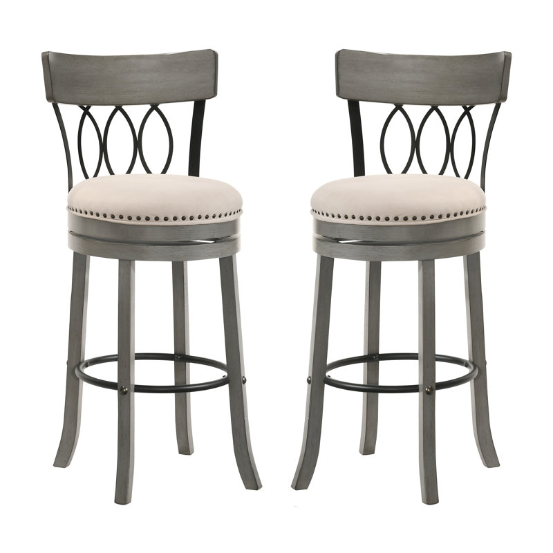 Tabouret Ashritha, Gris clair, Tabouret de bar (siège d'une hauteur de 29 po)