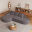 Canapé modulaire incurvé moderne en chenille avec canapé modulaire en L 108,5 pouces avec 3 coussins pour le salon et la chambre à coucher-521358996-521359007